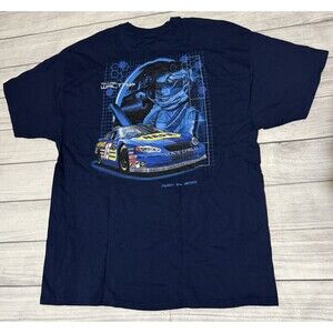 NASCAR Michael Waltrip Chase Authentics T-Shirt Men's XL Blue Y2K Vintage NASCAR